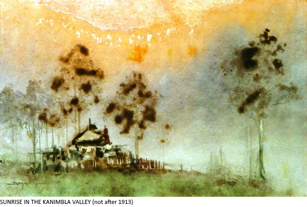 SUNRISE IN THE KANIMBLA VALLEY (not after 1913)